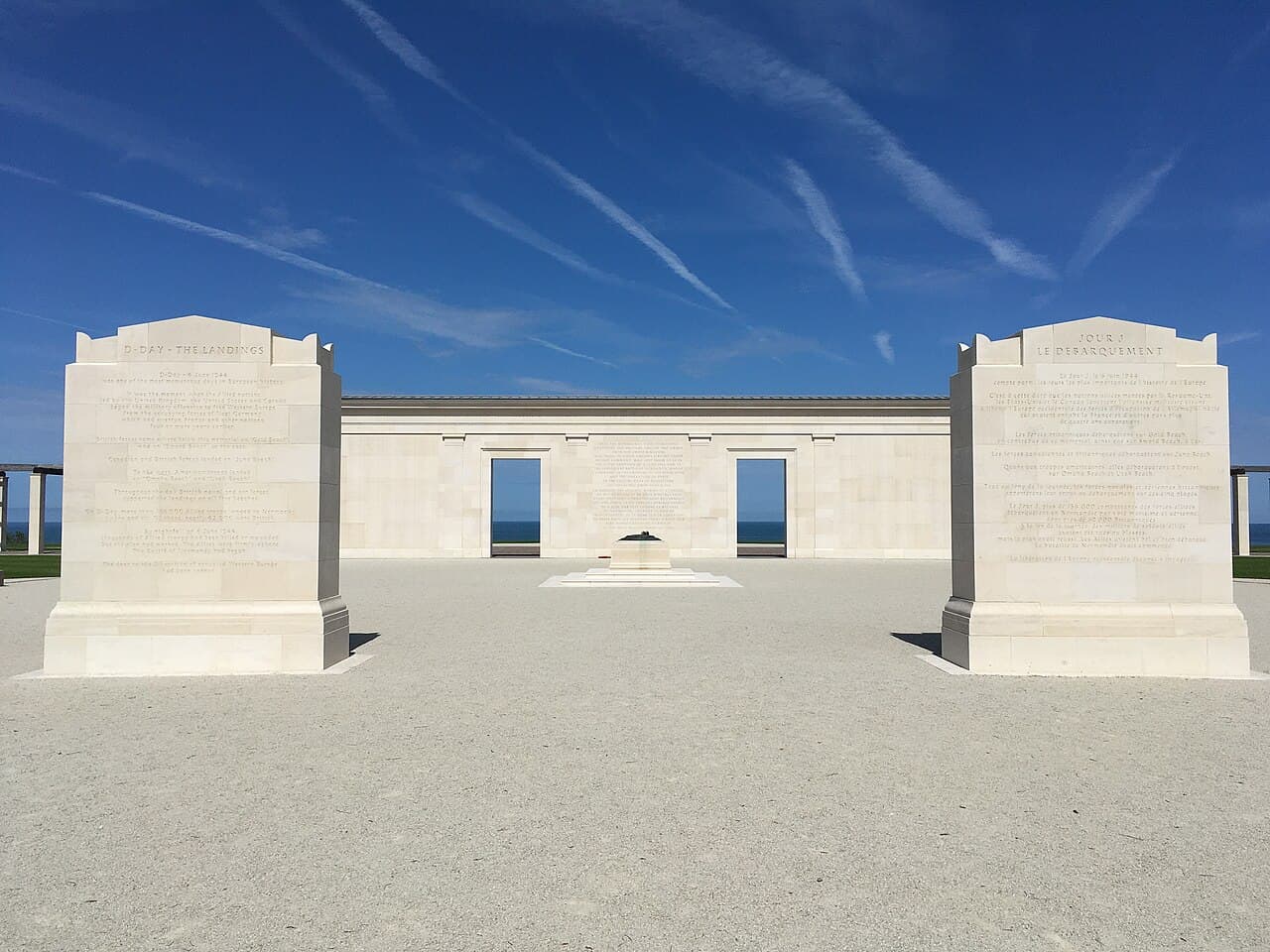 The British Normandy Memorial at Ver-sur-Mer, overlooking the coast