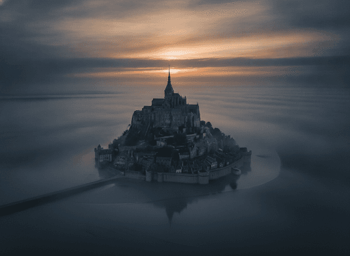 Mont Saint-Michel island abbey France